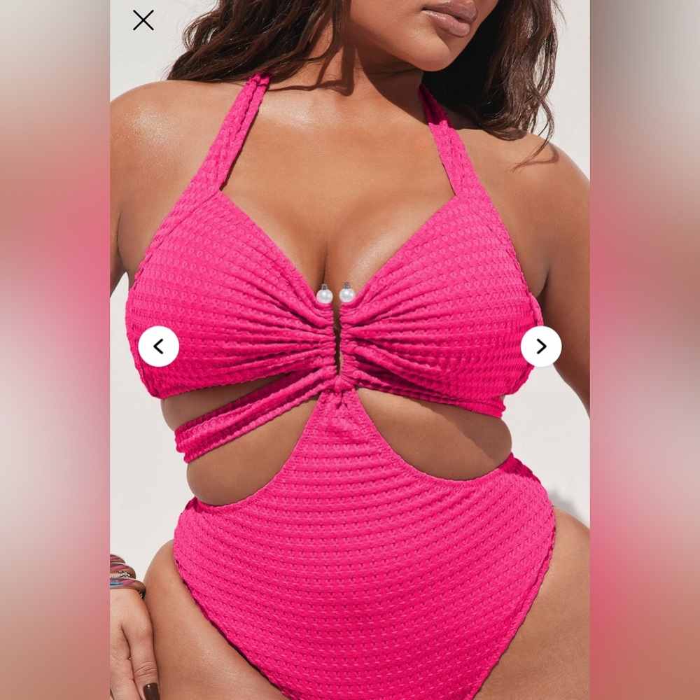 Fashion Nova Lost In Paradise Cutout One Piece Swimsuit - Picture 6 of 7
